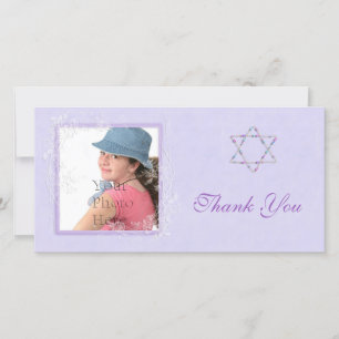 Carte De Remerciements Purple Bat mitzvah