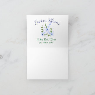 Carte De Remerciements Purple boho love in Bloom bridal shower name retro