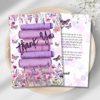 Purple Book Stand Fleur sauvage Butterflies Script