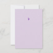 Carte De Remerciements Purple Bow Birthday (Dos)