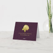 Carte De Remerciements Purple et Gold Graduation (Dos)