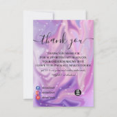 Carte De Remerciements Purple Holographique Couleur Shift Business (Devant)