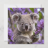 Purple Jacaranda Koala Ours,