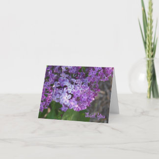 Carte De Remerciements Purple Lilacs Folded Thank You Card