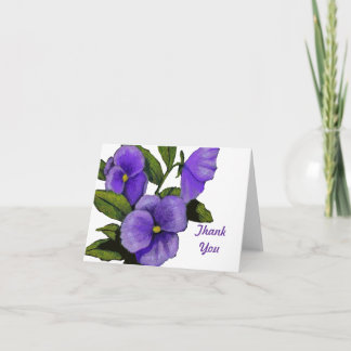 Carte De Remerciements Purple Pansions : Thank You : Color Pencil Art