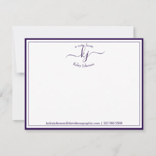 Carte De Remerciements Purple personnalisé À Partir Du Bureau De La Car