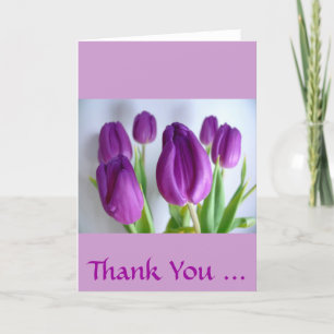 Carte De Remerciements Purple Tulips