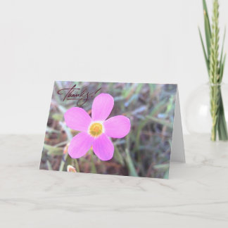 Carte De Remerciements Purple Wildflower Blank Thank You Card