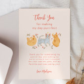 Carte De Remerciements Purr-fect Kitty Chat rose fête d'anniversaire