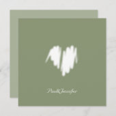 Carte De Remerciements Qr Code Clean Monochrome Classic Graffiti Heart (Devant / Derrière)