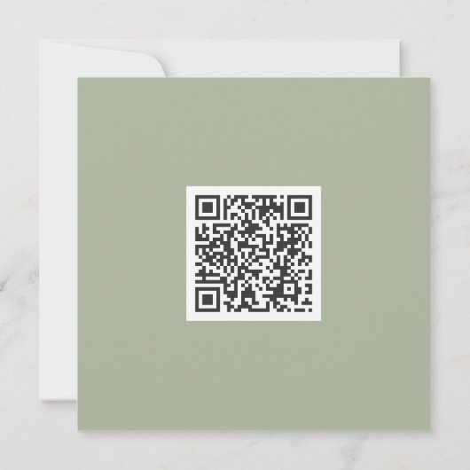Carte De Remerciements Qr Code Clean Monochrome Classic Graffiti Heart (Dos)