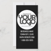 Carte De Remerciements QR Code Customizable Modern Black Business (Devant)