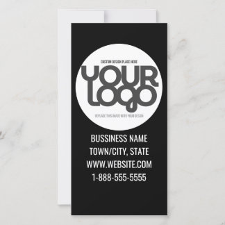 Carte De Remerciements QR Code Customizable Modern Black Business