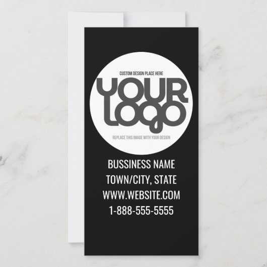 Carte De Remerciements QR Code Customizable Modern Black Business (Devant)