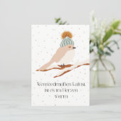 Carte De Remerciements Quand il fait froid... (Debout devant)