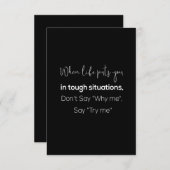 Carte De Remerciements quand la vie vous met dans une situation difficile (Devant / Derrière)