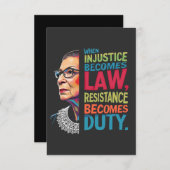 Carte De Remerciements Quand l'injustice devient loi, la résistance devie (Devant / Derrière)