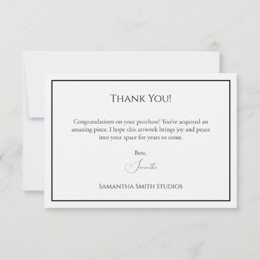 Carte de remerciements Quand Quelqu'Un Achète Votr (Devant)