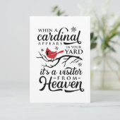 Carte De Remerciements Quand un cardinal visite (Debout devant)