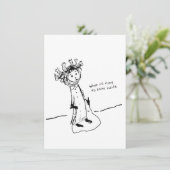 Carte De Remerciements Quand vient le temps d'entrer (Debout devant)