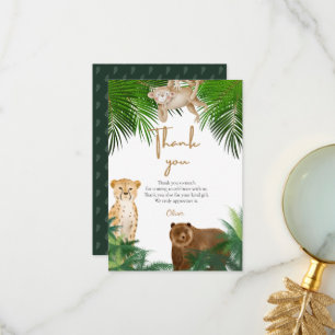Carte De Remerciements Quatre ans pour toujours safari anniversaire