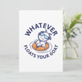 Carte De Remerciements Quelle que soit la chèvre (Debout devant)