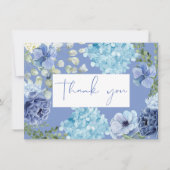 Carte De Remerciements Quelque chose de bleu avant de faire hydrangea nup (Devant)