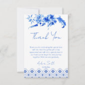 Carte De Remerciements Quelque chose de bleu avant que je fasse une fête  (Devant)