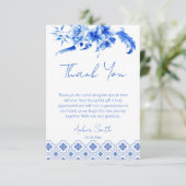 Carte De Remerciements Quelque chose de bleu avant que je fasse une fête  (Debout devant)