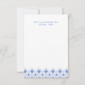 Carte De Remerciements Quelque chose de bleu avant que je fasse une fête  (Dos)