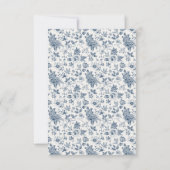 Carte De Remerciements Quelque chose de bleu avant que je ne fasse la dou (Dos)