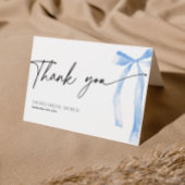 Carte De Remerciements Quelque chose de bleu boue nouer la nuptiale