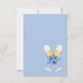 Carte De Remerciements Quelque Chose de Bleu Floral Aquarelle Baby Shower (Dos)