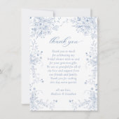 Carte De Remerciements Quelque chose de Fête des mariées bleue (Devant)