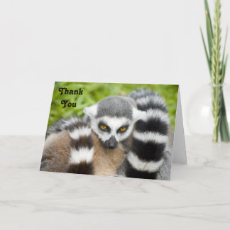 Carte de remerciements - queue mignonne de Stripey