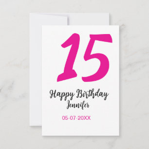 Carte De Remerciements quiencenera 15e anniversaire ajouter date année te