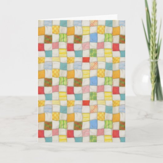 Carte de remerciements QUILT CRAZY (Devant)