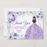 Quinceañera 15 Anos Silver & Purple
