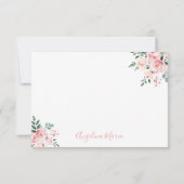 Carte De Remerciements Quinceañera rose rose florale (Dos)