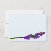 Carte De Remerciements Raccoon avec lavande (Dos)