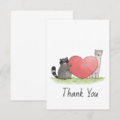 Carte De Remerciements Raccoon et Llama (Devant / Derrière)