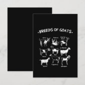 Carte De Remerciements Race De Chèvres Farmer Don De Chèvre (Devant / Derrière)