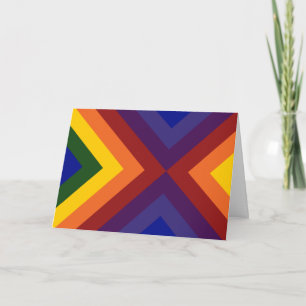 Carte De Remerciements Rainbow Chevrons