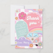 Carte De Remerciements Rainbow Daisy Car (Devant)