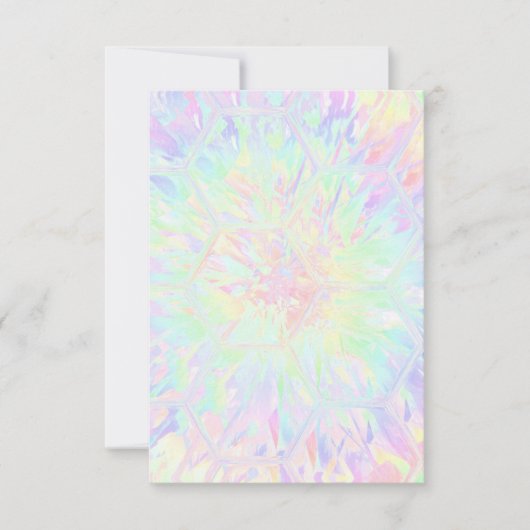 Carte De Remerciements Rainbow Honeypeb Pastels Filles Anniversaire (Devant)