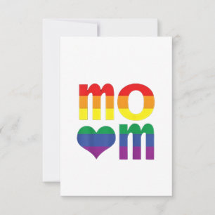 Carte De Remerciements Rainbow LGBT Pride Mois Fête des mères LGBT