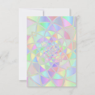 Carte De Remerciements Rainbow Pastel Vitrail