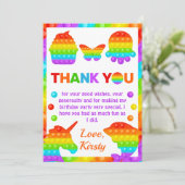 Carte De Remerciements Rainbow Pop It Fidget Toy Anniversaire (Debout devant)