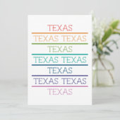 Carte De Remerciements Rainbow Texas, Texas (Debout devant)