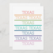 Carte De Remerciements Rainbow Texas, Texas (Devant / Derrière)